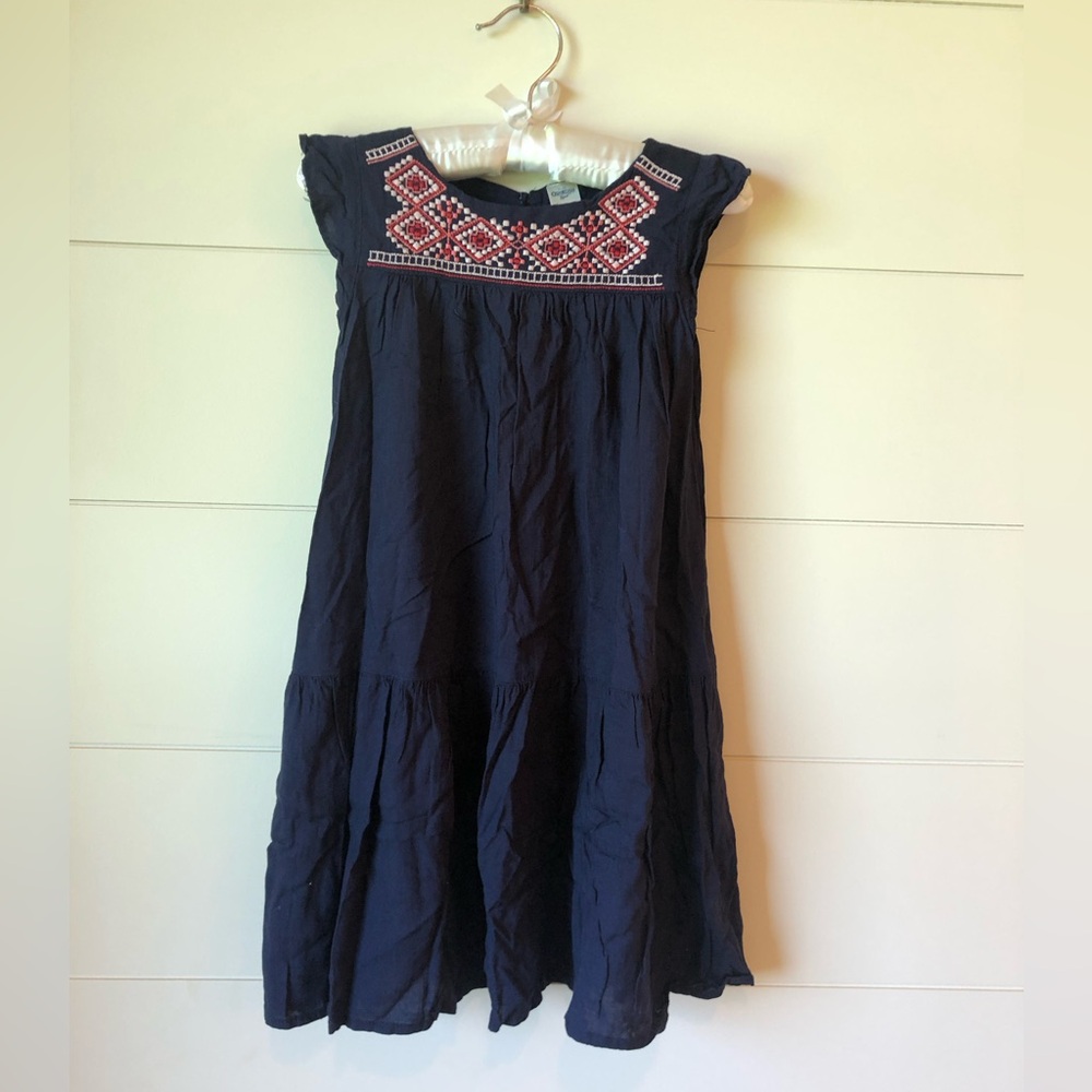 OshKosh Navy Tiered Dress Girls 5